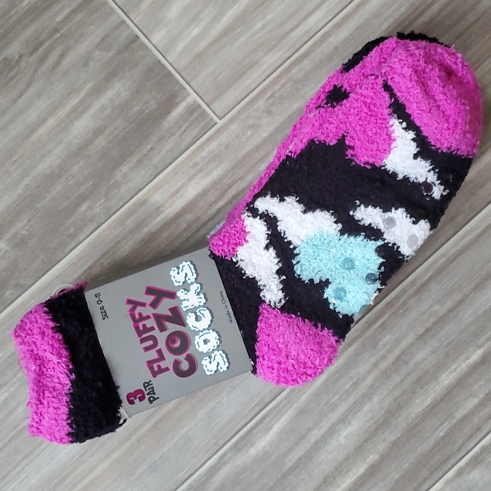 NWT Fluffy Cozy Socks - 3 pairs | Size 9-11